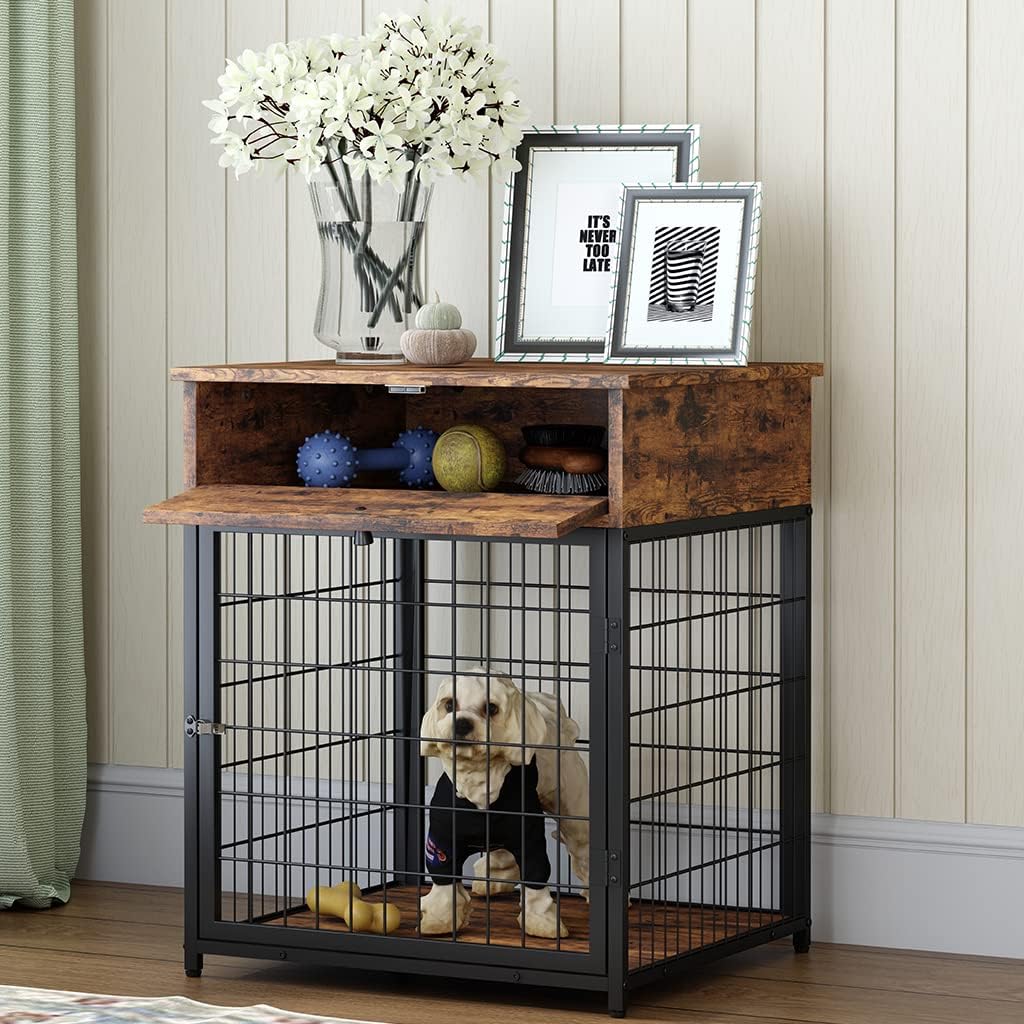 AMZOSS Furniture Style Dog Crate End Table