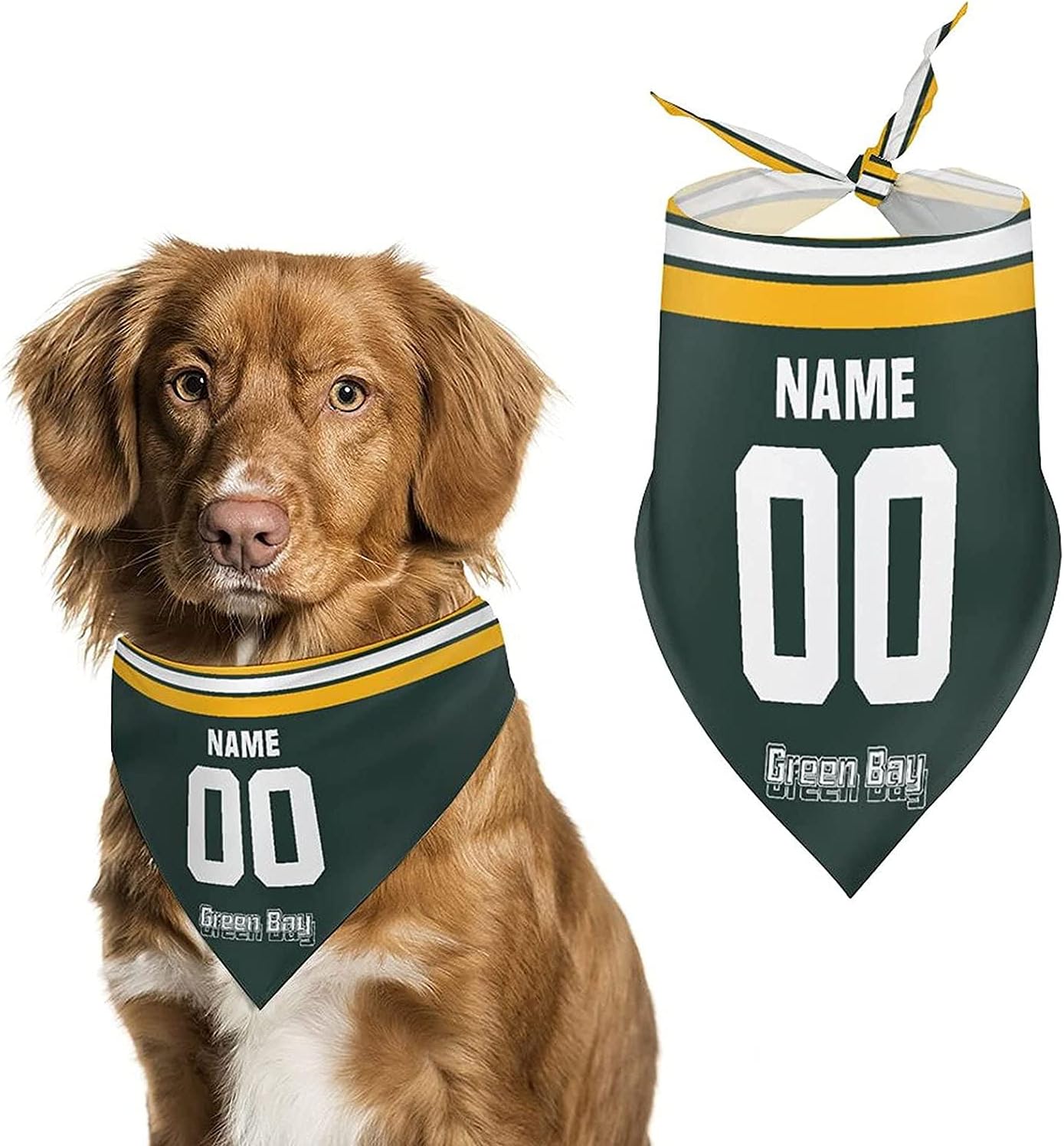 Personalized Pet Dog Bandanas for Sports Fans