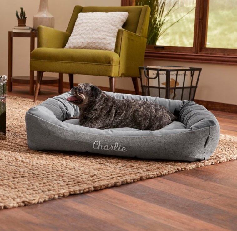 Frisco Rectangular Personalized Bolster Dog Bed