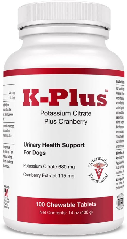 K-Plus Potassium Citrate Plus Cranberry Supplement for Dogs