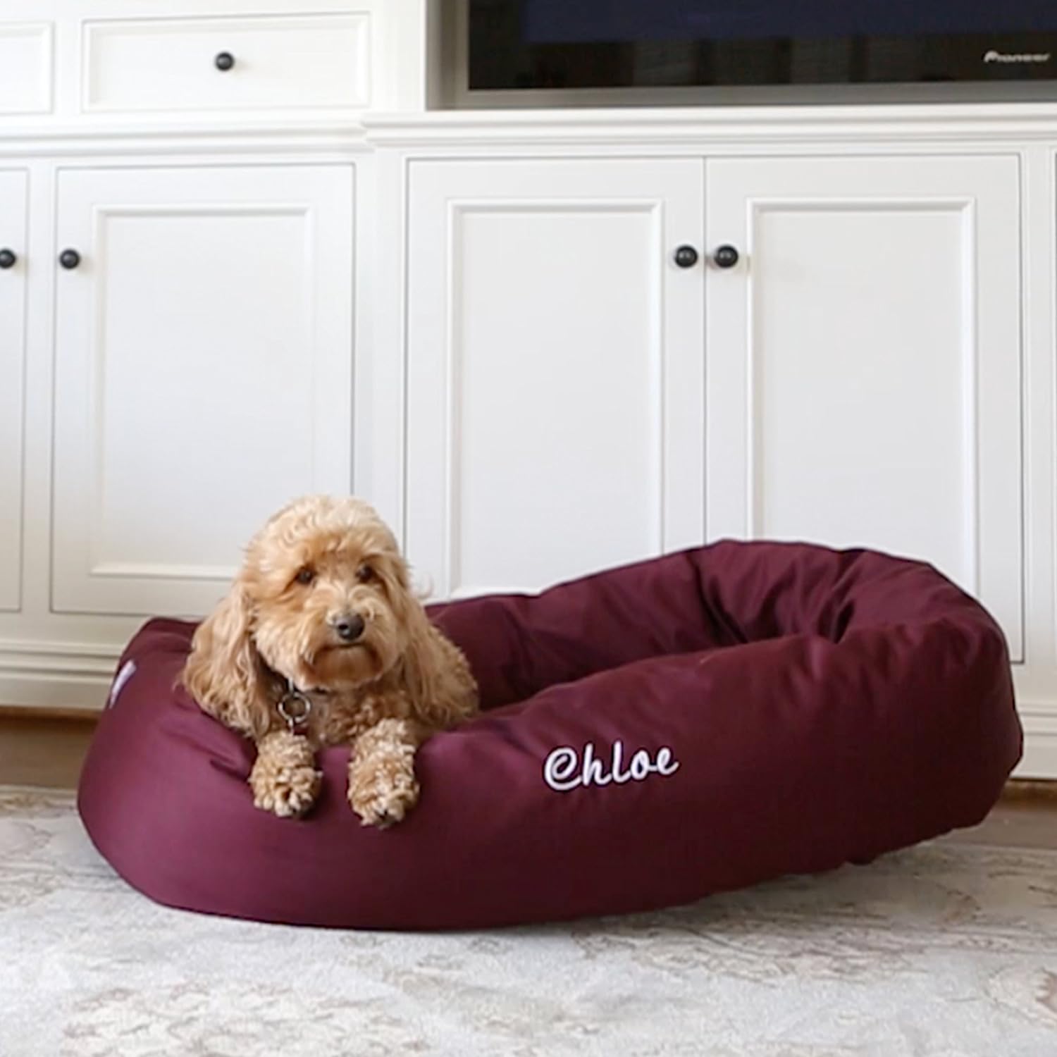 Majestic Pet Personalized Bagel Dog Bed