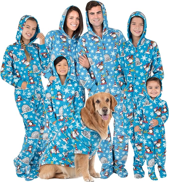 Footed Pajamas Matching Hoodie Onesies