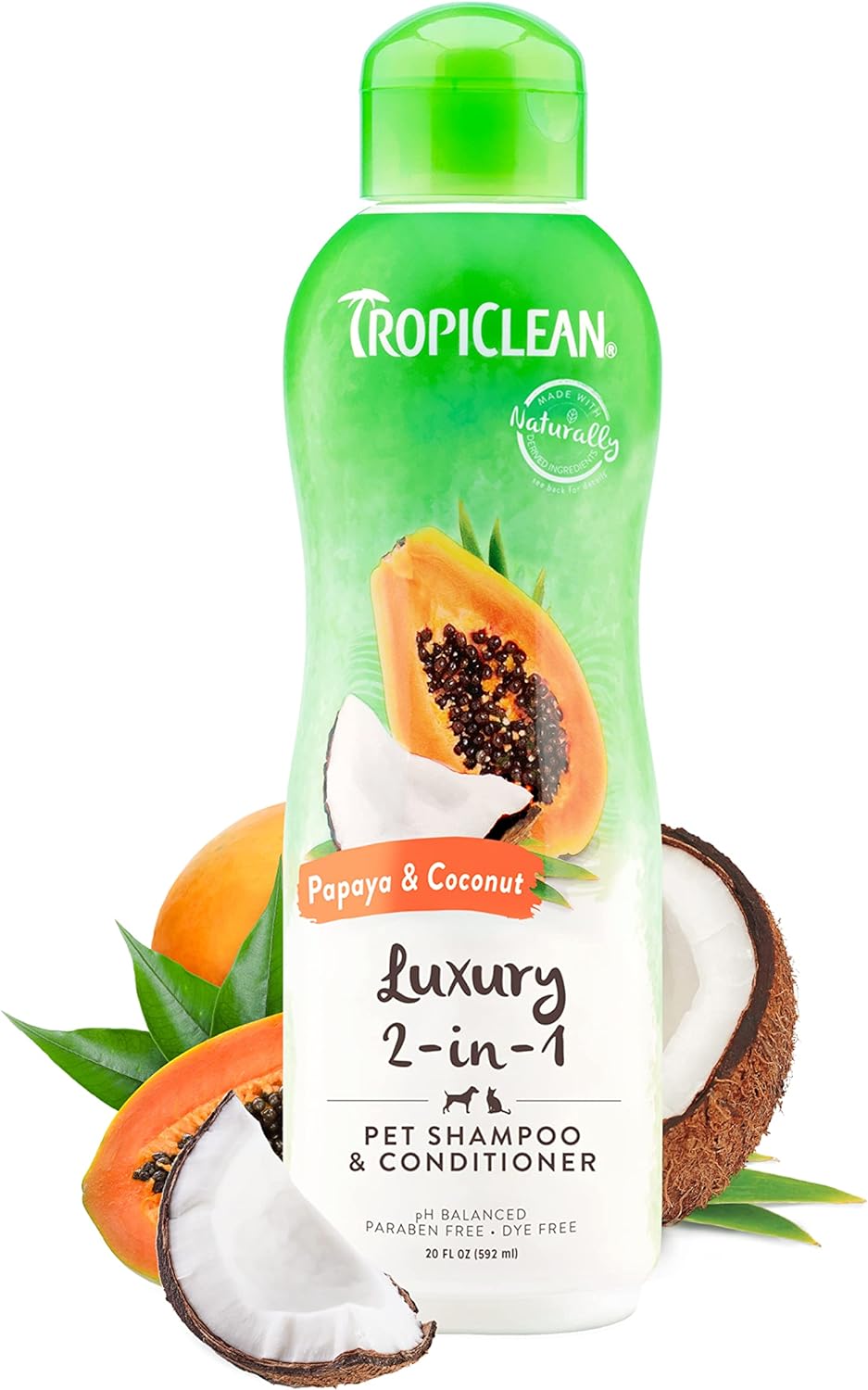 TropiClean 2-in-1 Papaya & Coconut Dog Shampoo and Conditioner