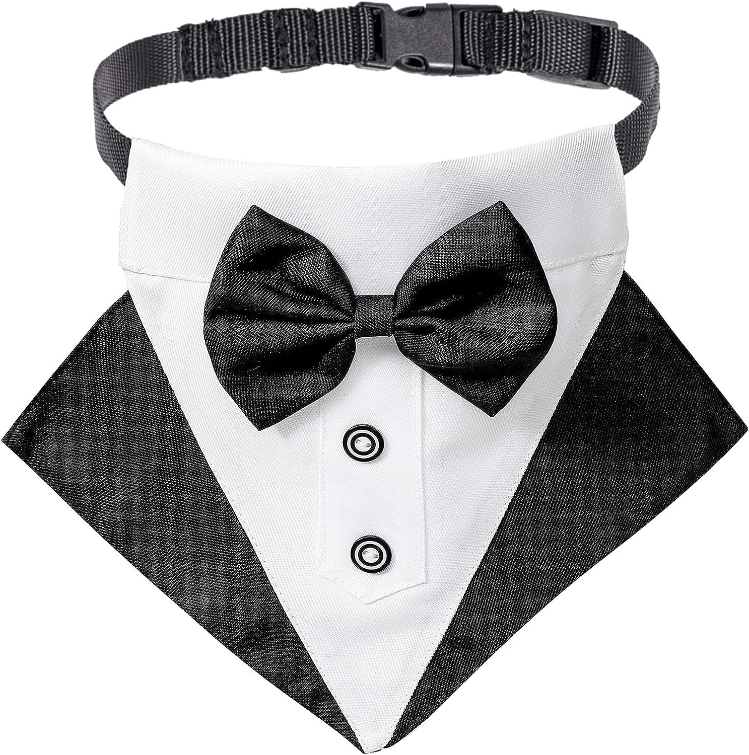 ADOGGYGO Formal Dog Tuxedo Wedding Dog Bandana Collar