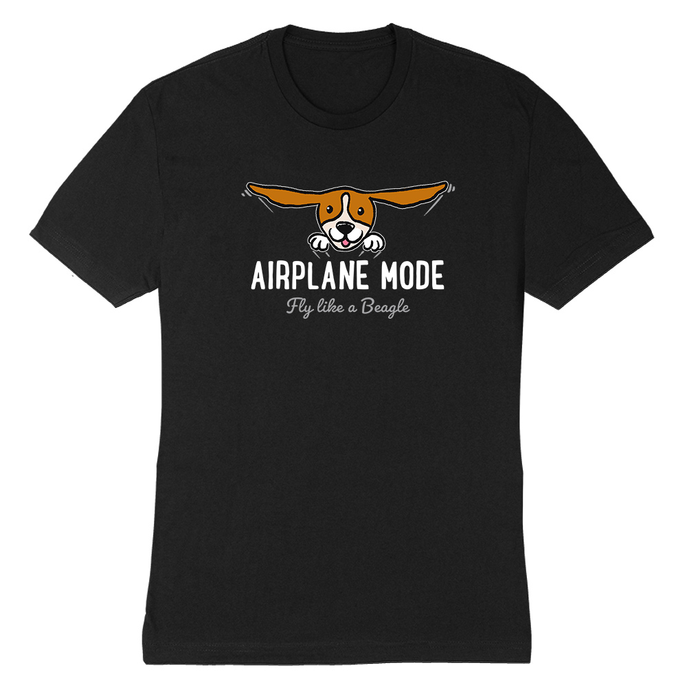 Fly Like A Beagle - Airplane Mode Premium Tee Black