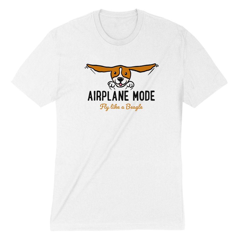 Fly Like A Beagle - Airplane Mode Premium Tee White