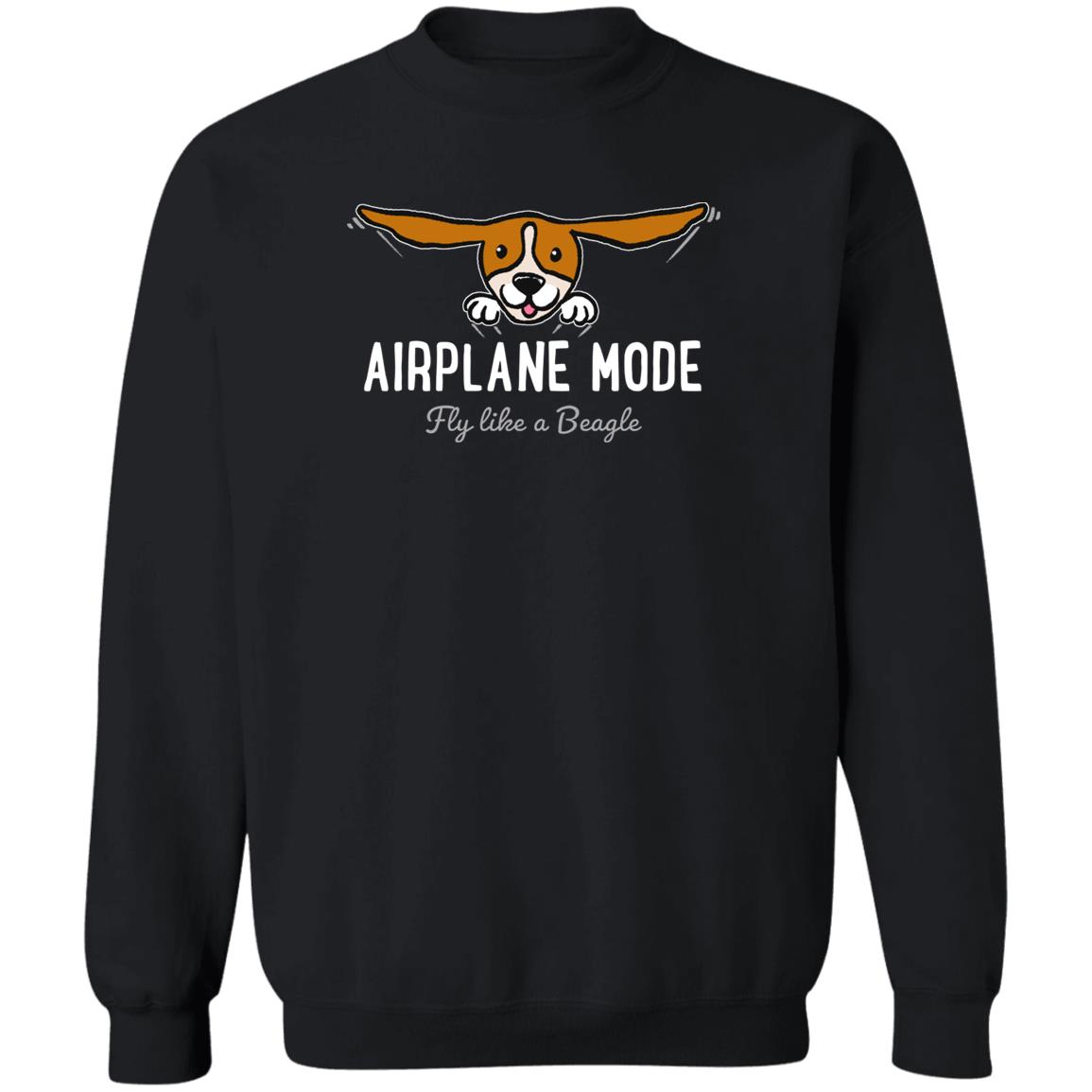 Fly Like A Beagle - Airplane Mode Sweatshirt Black