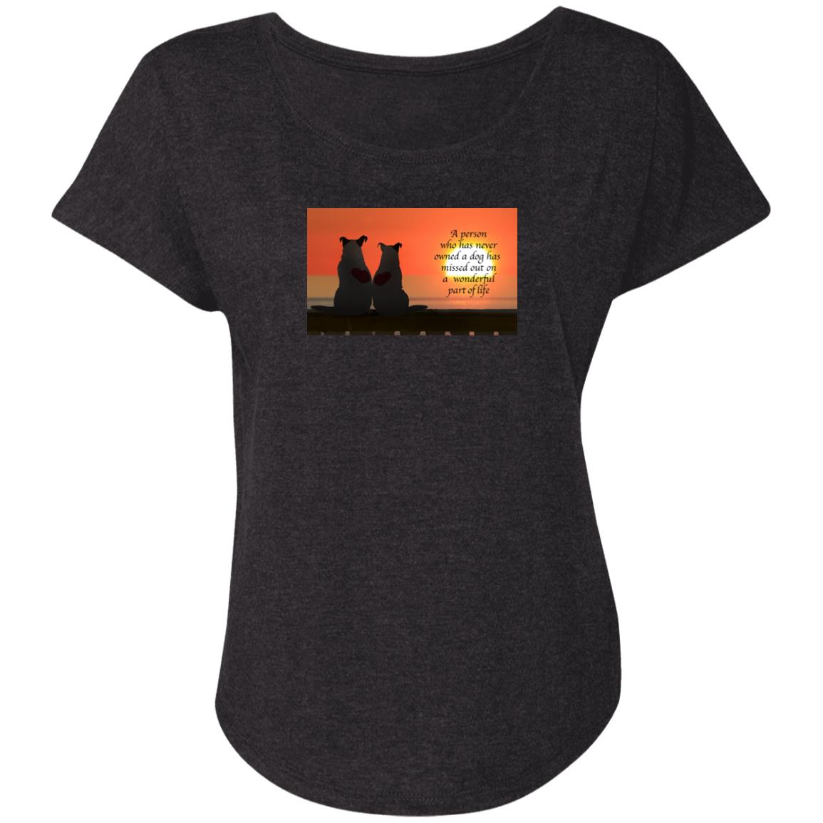 Dogs - A Wonderful Part Of Life II Slouchy Tee Black