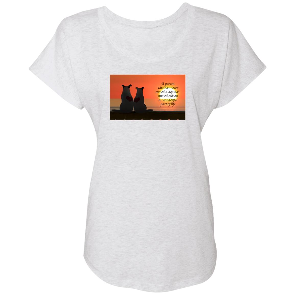 Dogs - A Wonderful Part Of Life II Slouchy Tee Heather White
