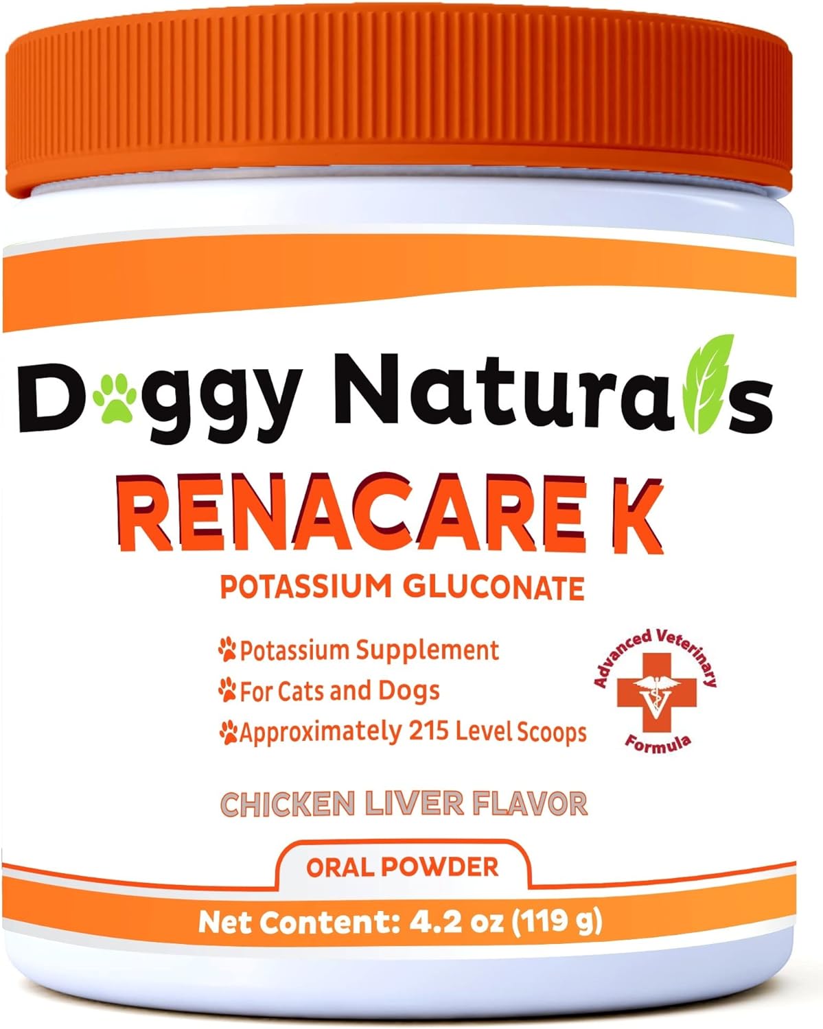 Doggy Naturals RenaCare K is for Renal K (Potassium Gluconate) Potassium Supplement Powder