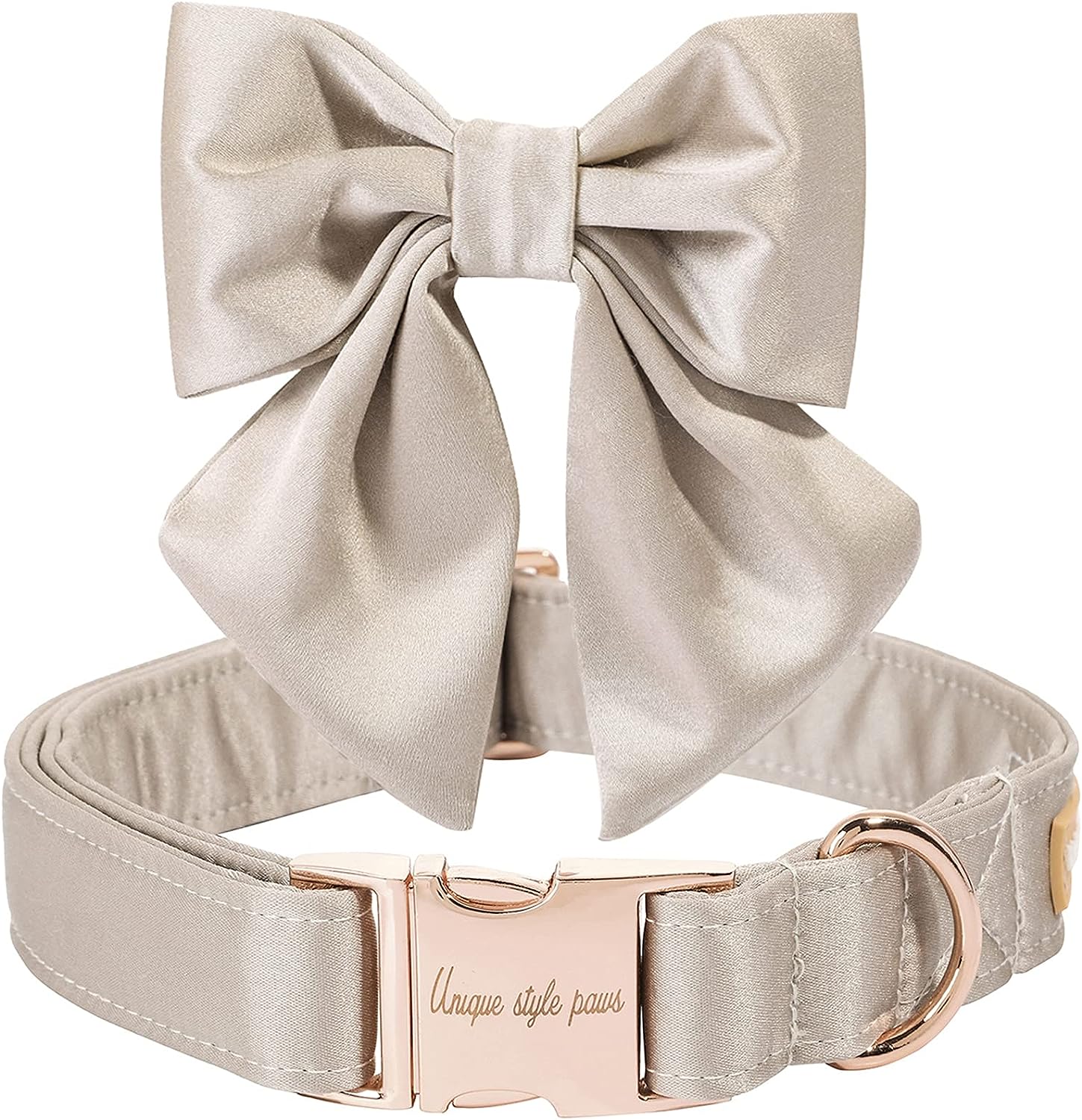 Unique style paws Silk Dog Collar with Bow