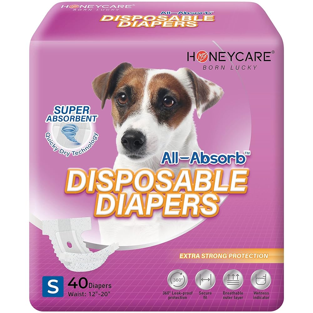   Basics Male Dog Wrap, Disposable Diapers, X-Small, Pack  of 30, White : Pet Supplies