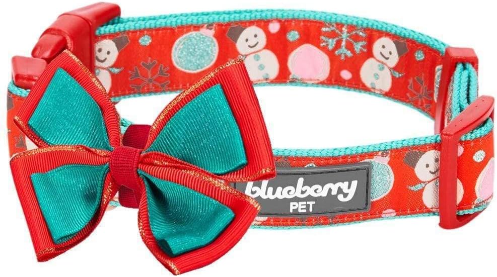 Blueberry Pet Christmas Snowman Dog Collar