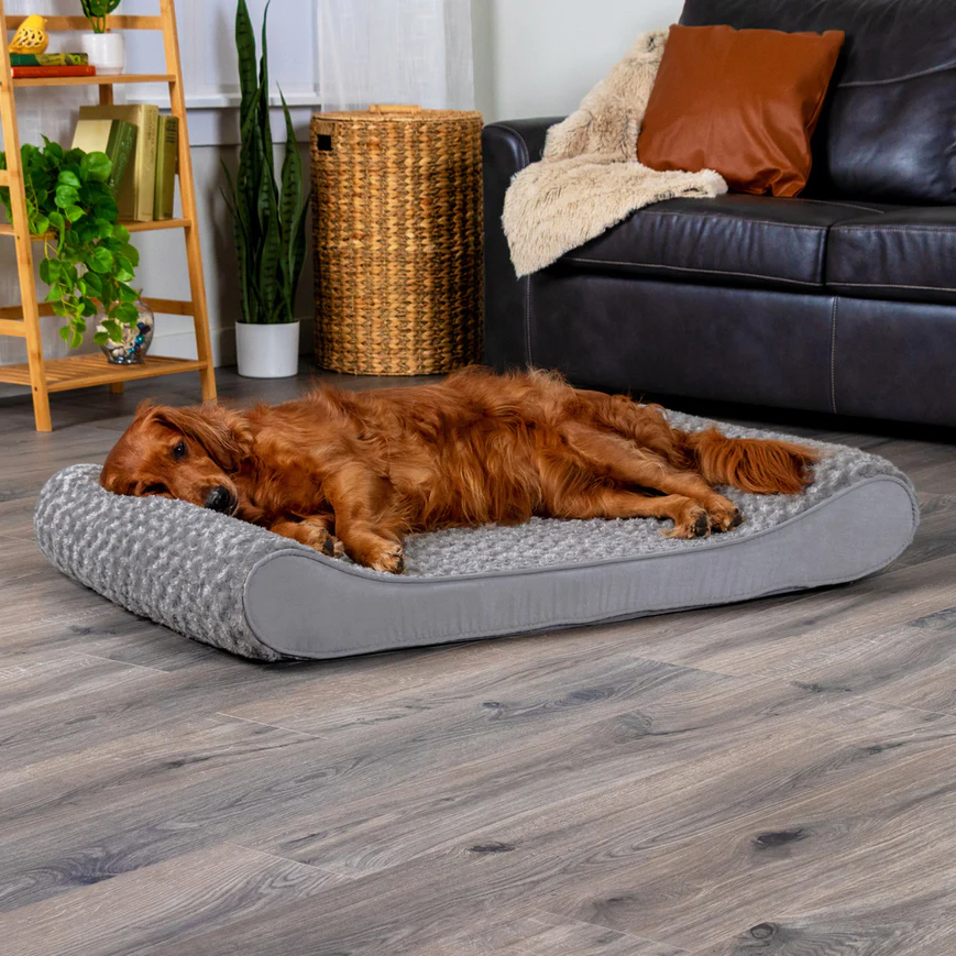 FurHaven Luxe Lounger Contour Dog Bed