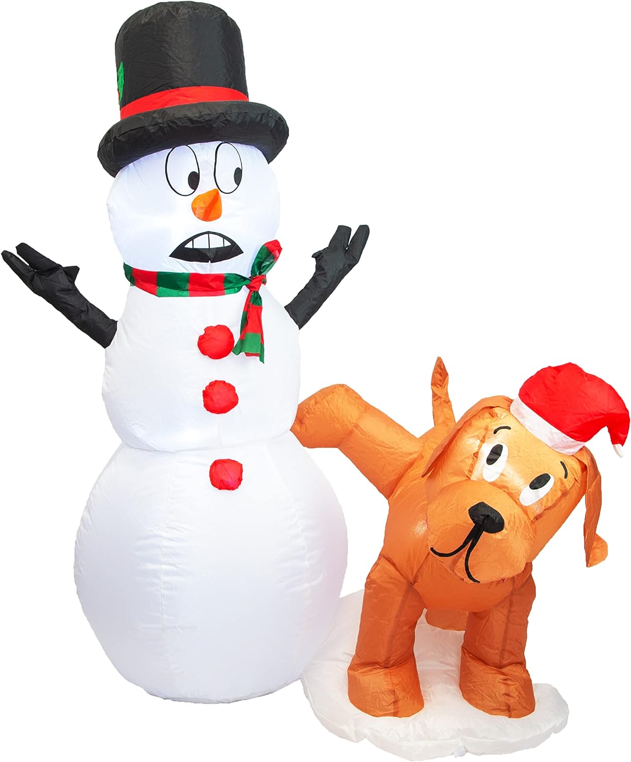 PRODUCTZ Inflatable Snowman and Peeing Dog