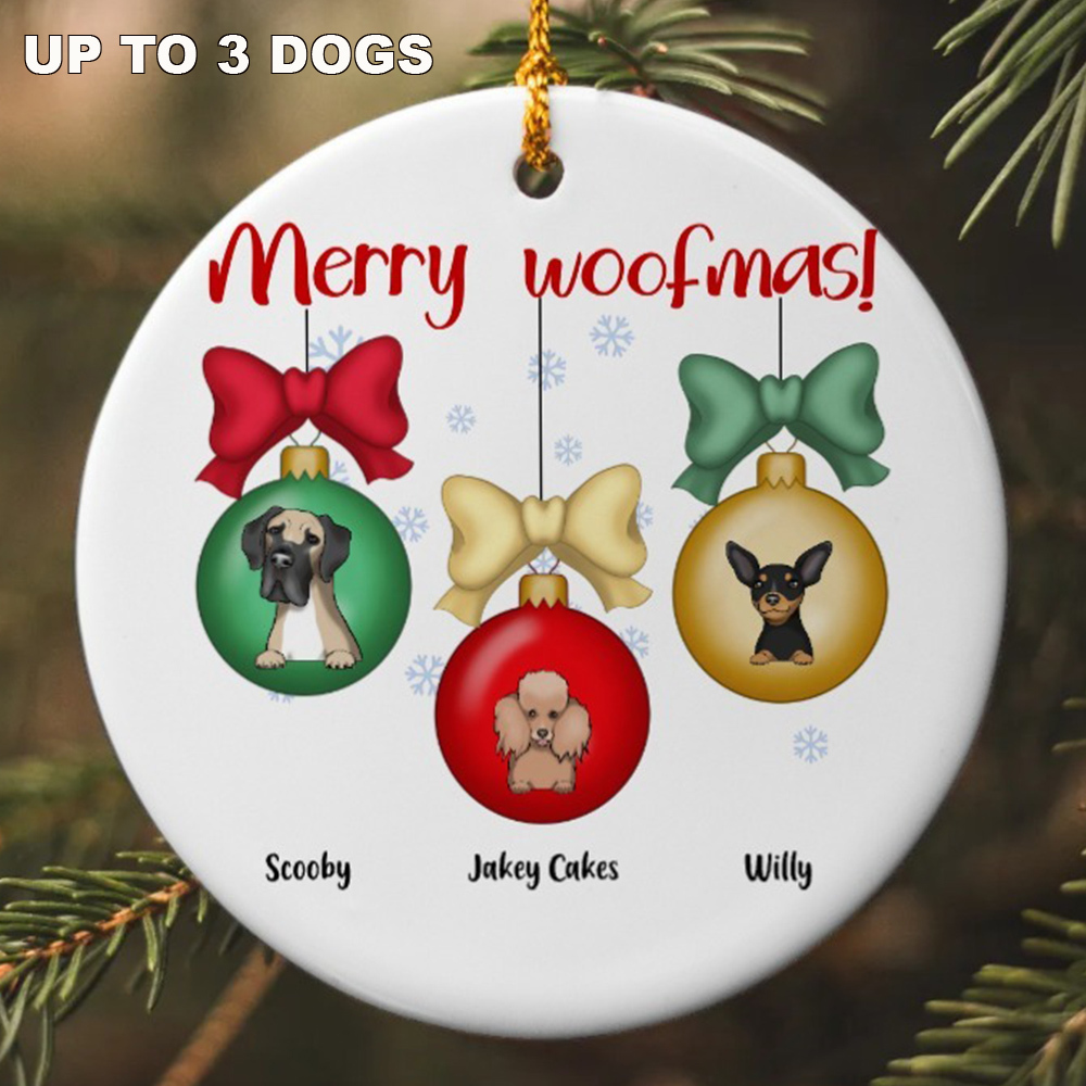 Limited Time Offer 50% Off!- Merry Woofmas! Personalized Ornament