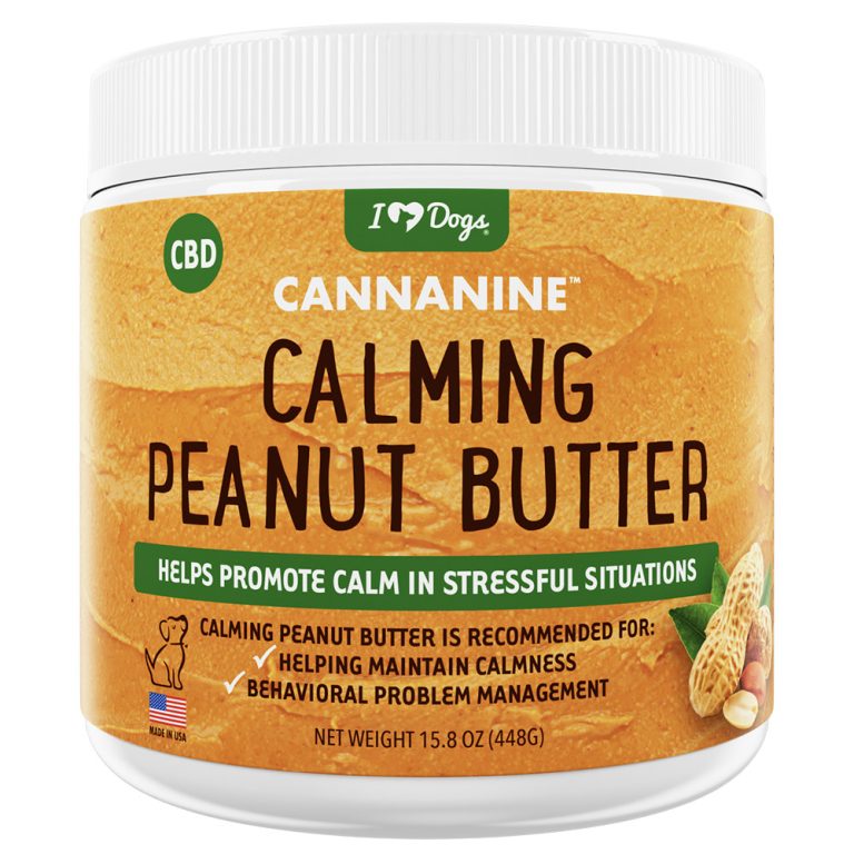 Cannanine iHeartDogs Hemp Calming Peanut Butter Helps Promote Calm In