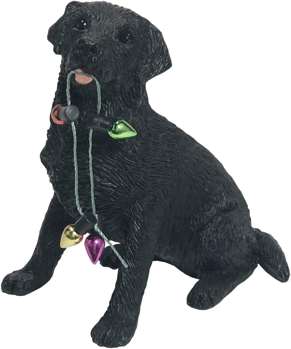 Sandicast Dog with Christmas Lights Ornaments