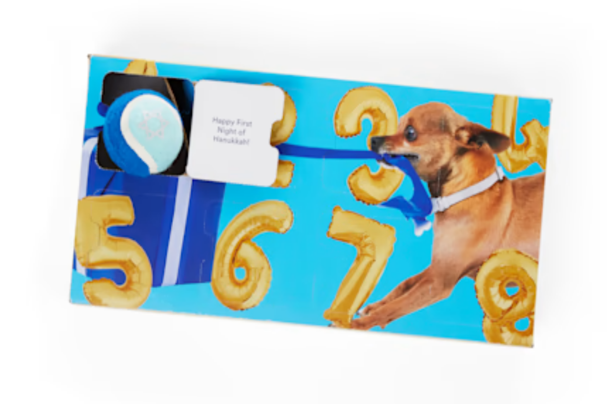 Merry Makings Hanukkah 8-Nights of Thrills Dog Toy Calendar