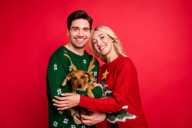 ugly Christmas sweaters with dogs