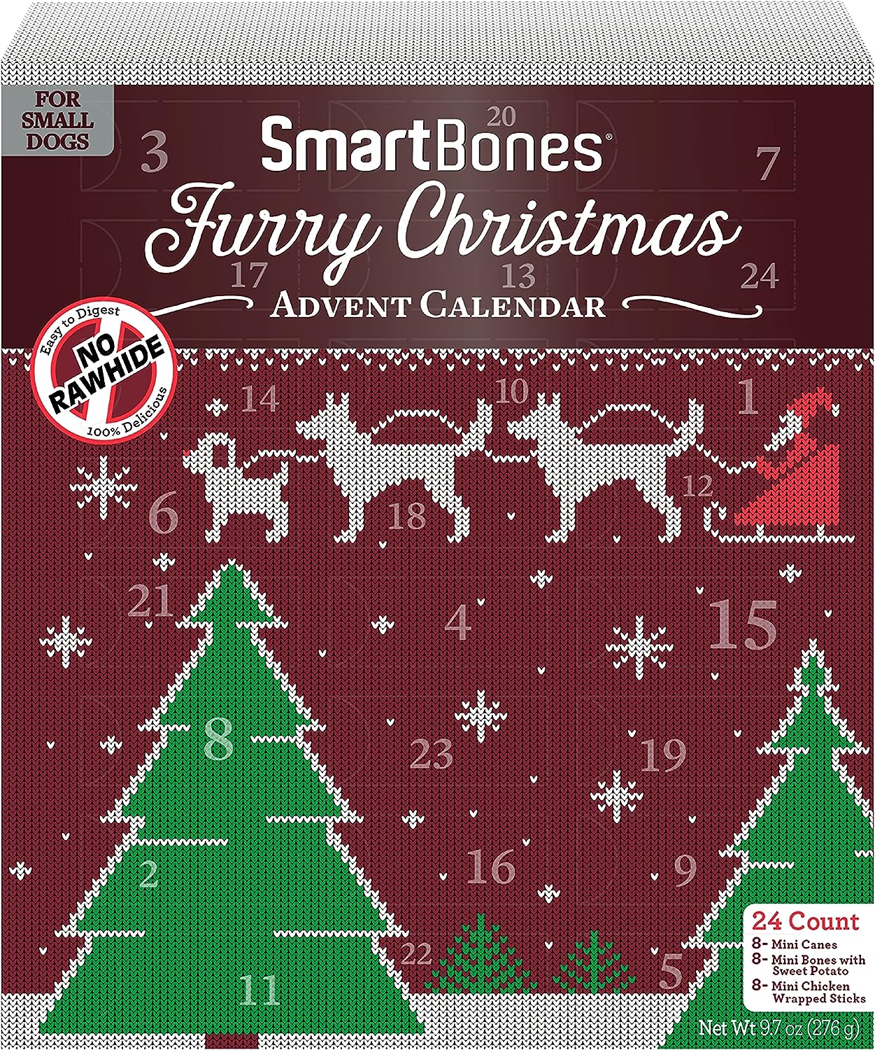 SmartBones Holiday Advent Calendar 24 Count