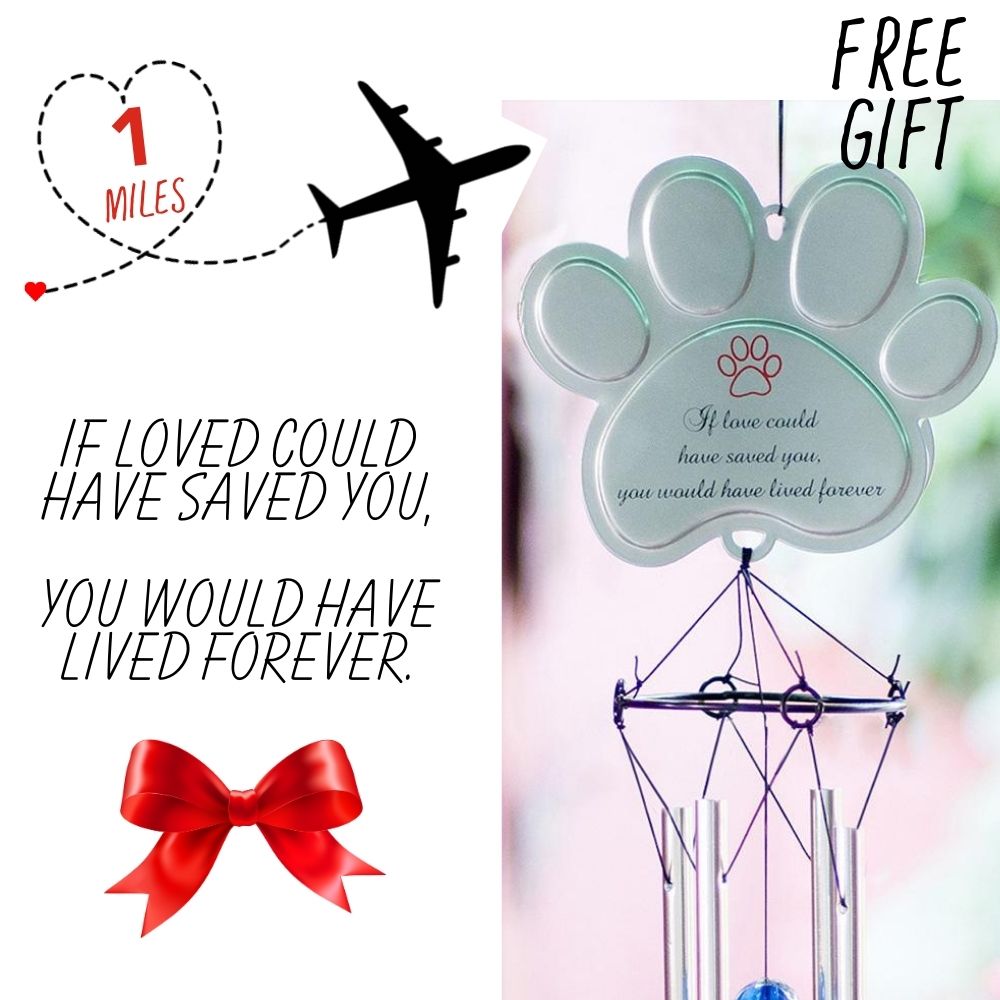 Image of Support Second Chance Santa Dog Rescue Flight and get this Gift a If Love Could Have Saved You Memorial Wind Chime