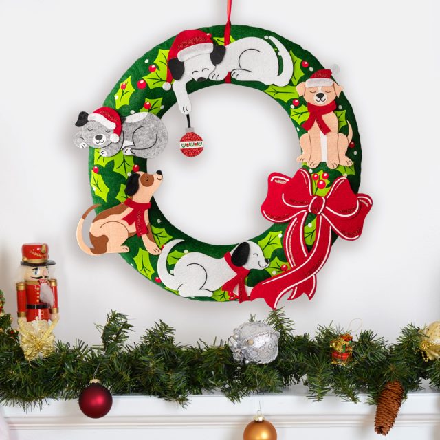 iHeartDogs dog Christmas wreath