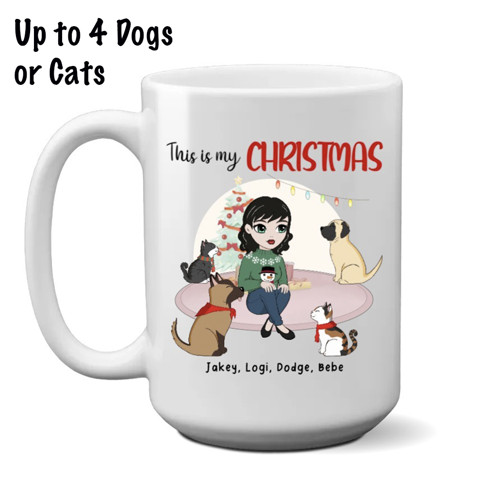 This Is My Christmas Mug Personalized (15oz) Choose Your Pet’s Breed and Name! - Super Deal $7.99