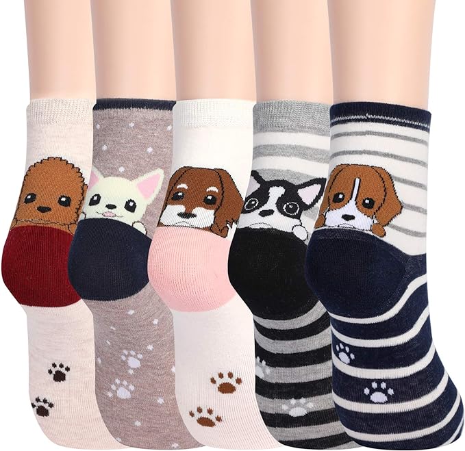 Jeasona Women's Dog Socks