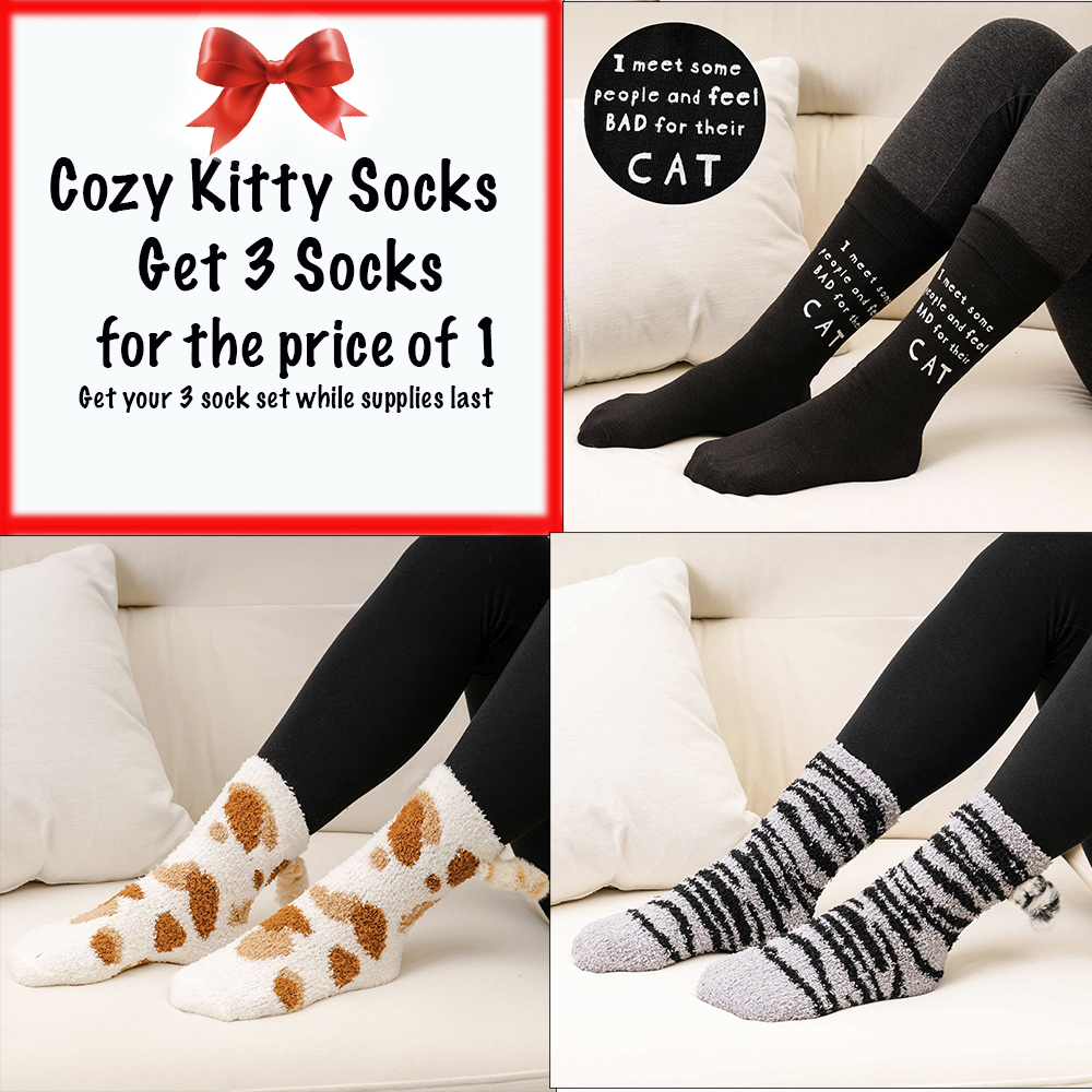Image of Get 3 Cat Lover Socks for the Price of 1 …. while supplies last!