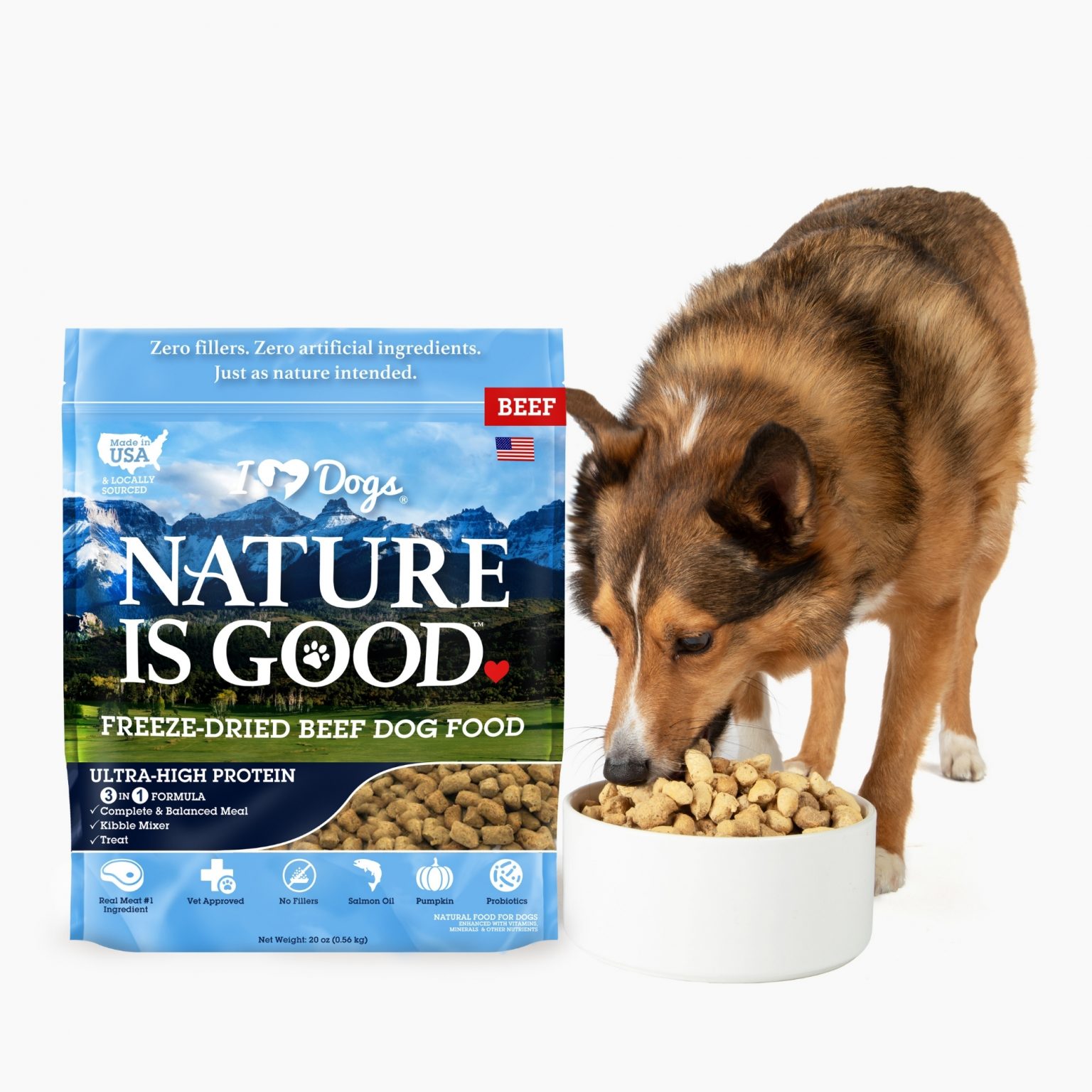 iHeartDogs Nature is Good Freeze-Dried Dog Food - Vet-Approved, Filler ...