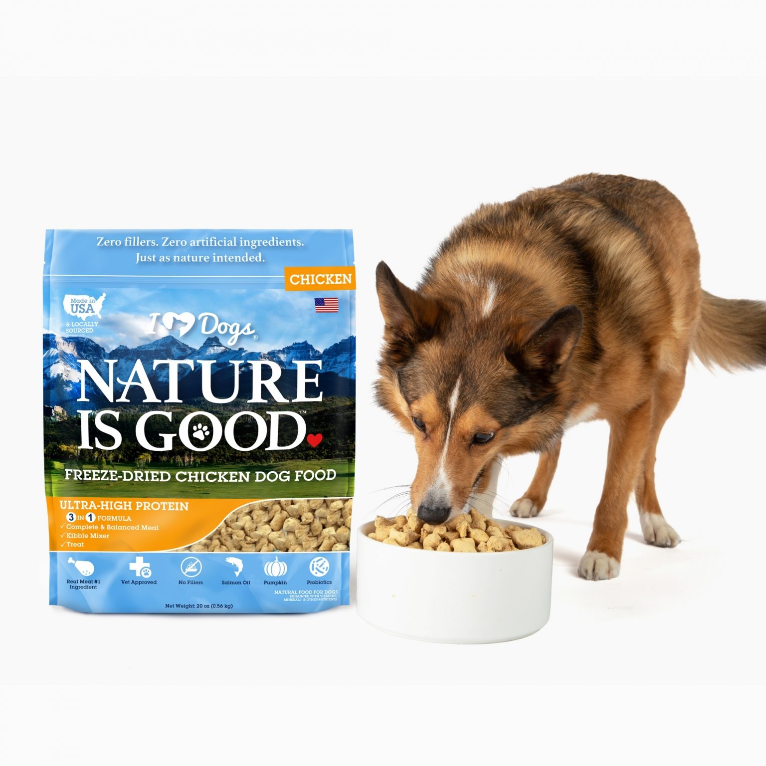 iHeartDogs Nature is Good Freeze-Dried Dog Food - Vet-Approved, Filler ...