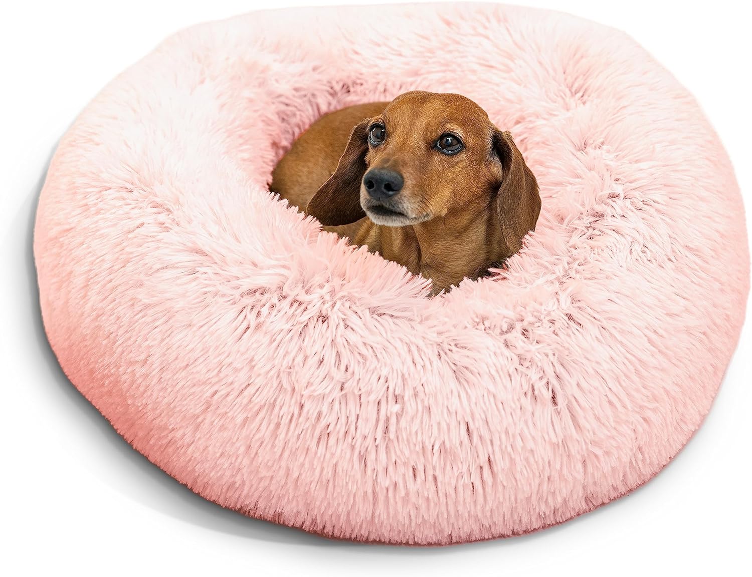 Best Friends by Sheri The Original Calming Donut Dog Bed (Candy Pink)