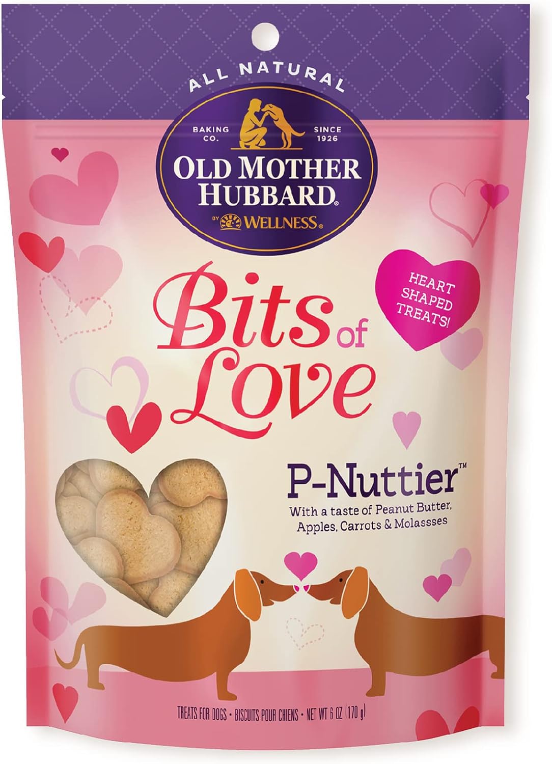 Old Mother Hubbard Natural Crunchy Dog Biscuits (Peanut Butter - Valentine's Day)