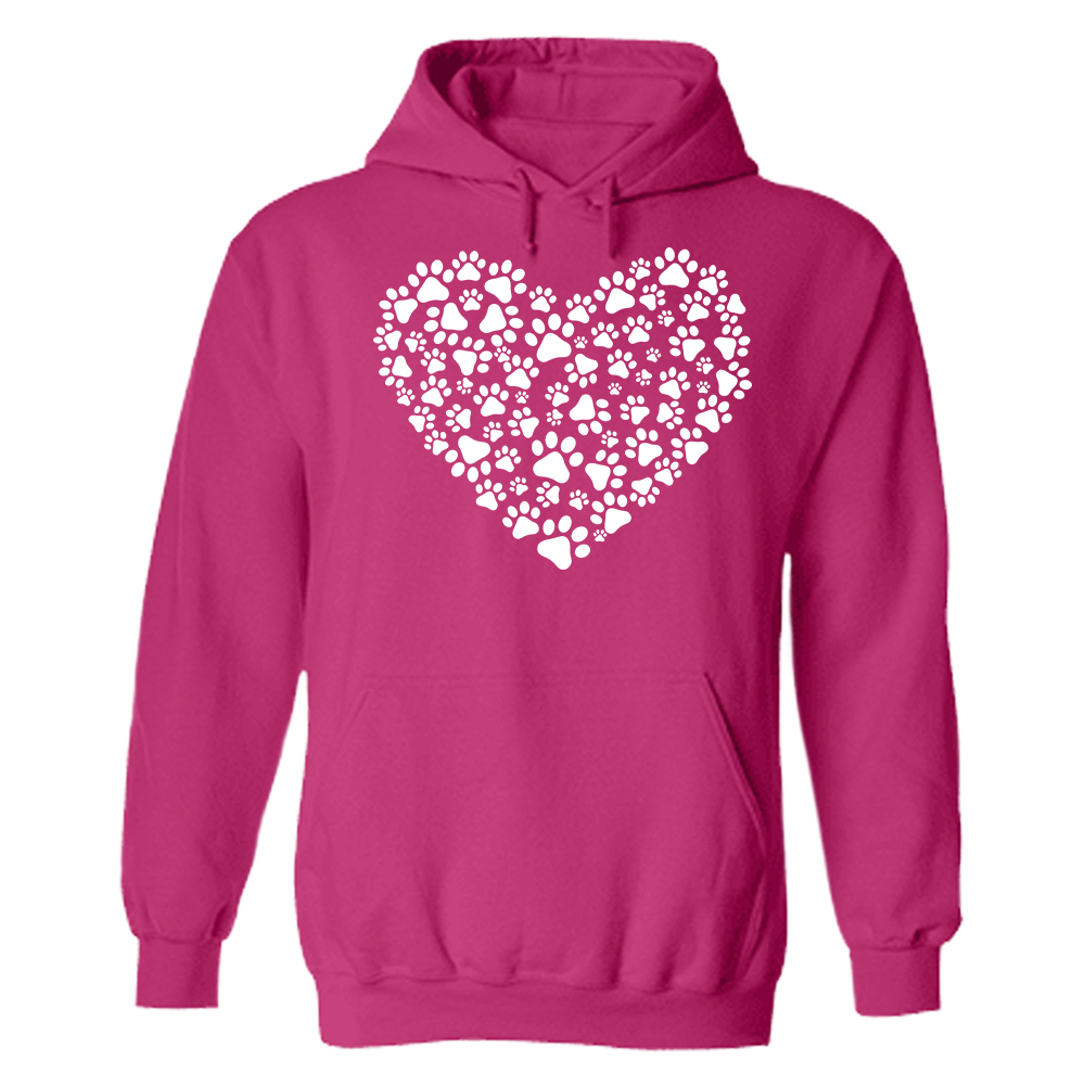 Heart Of Paws Hoodie Pink