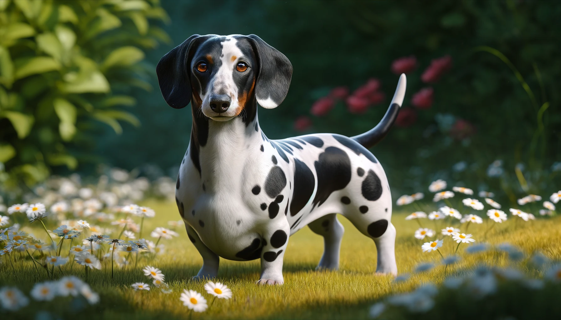 can a piebald dachshund have blue eyes