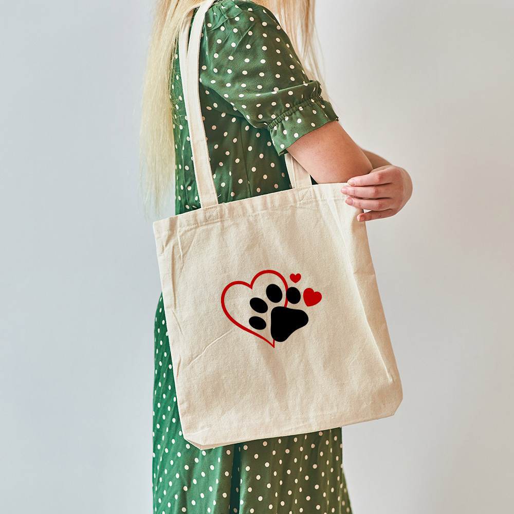 Heart & Paws Tote Bag - Supports Dogs in Need