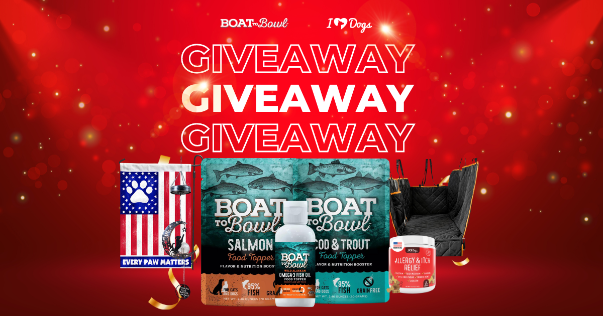 Win A 0 Prize Package Of Boat To Bowl & iHeartDogs Goodies For You & Your Pup!