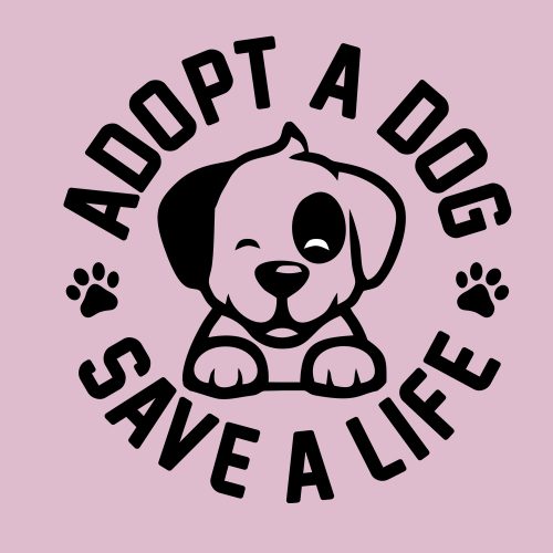Save Dog Add Adopt A Dog - Save A Life Standard Tee Light Pink - iHeartDogs.com