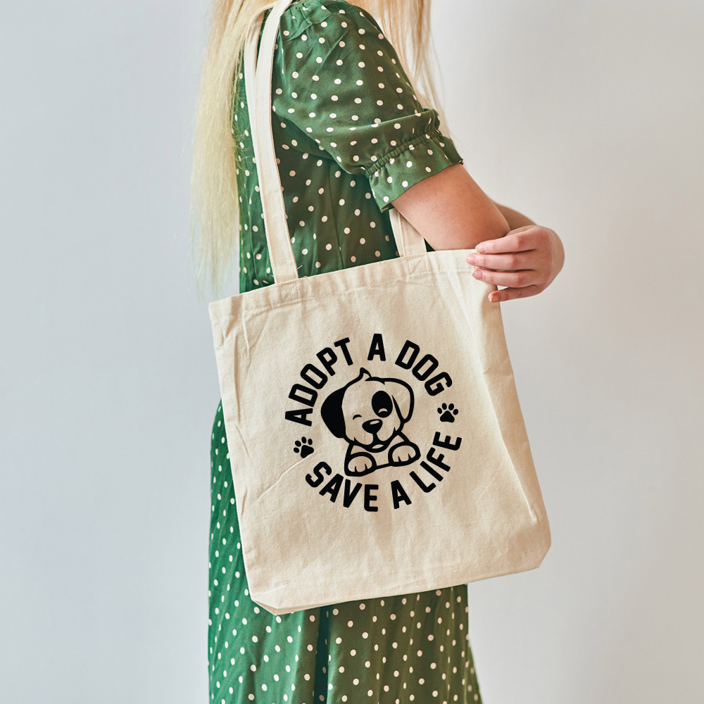 Second Chance Movement! Adopt A Dog-Save A Life - Tote Bag - Helps Supports Dogs in Need