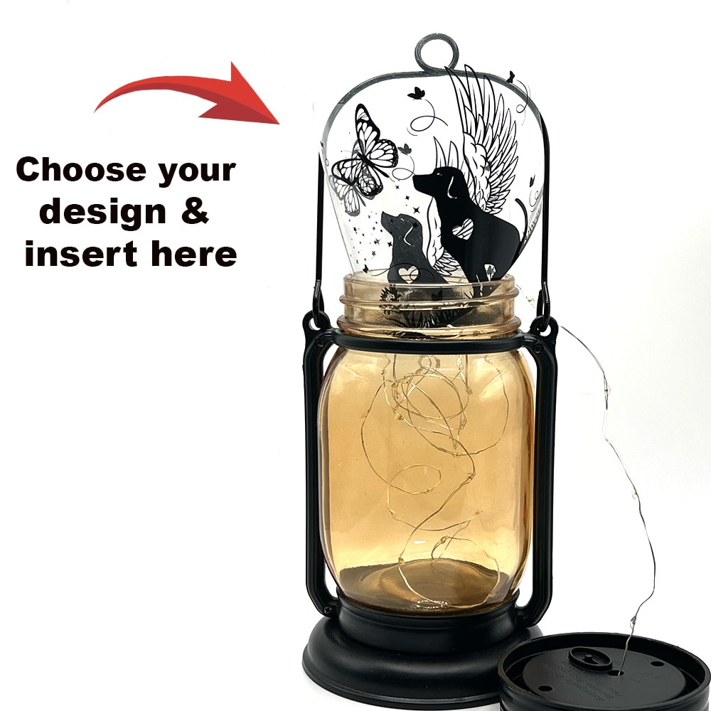 Holiday Celebration Mason Jar Lantern Solar Light – 10 Seasonal Dog & Cat Inserts – July 4th, Halloween, Christmas, Mom's Day, Memorial - Image 8