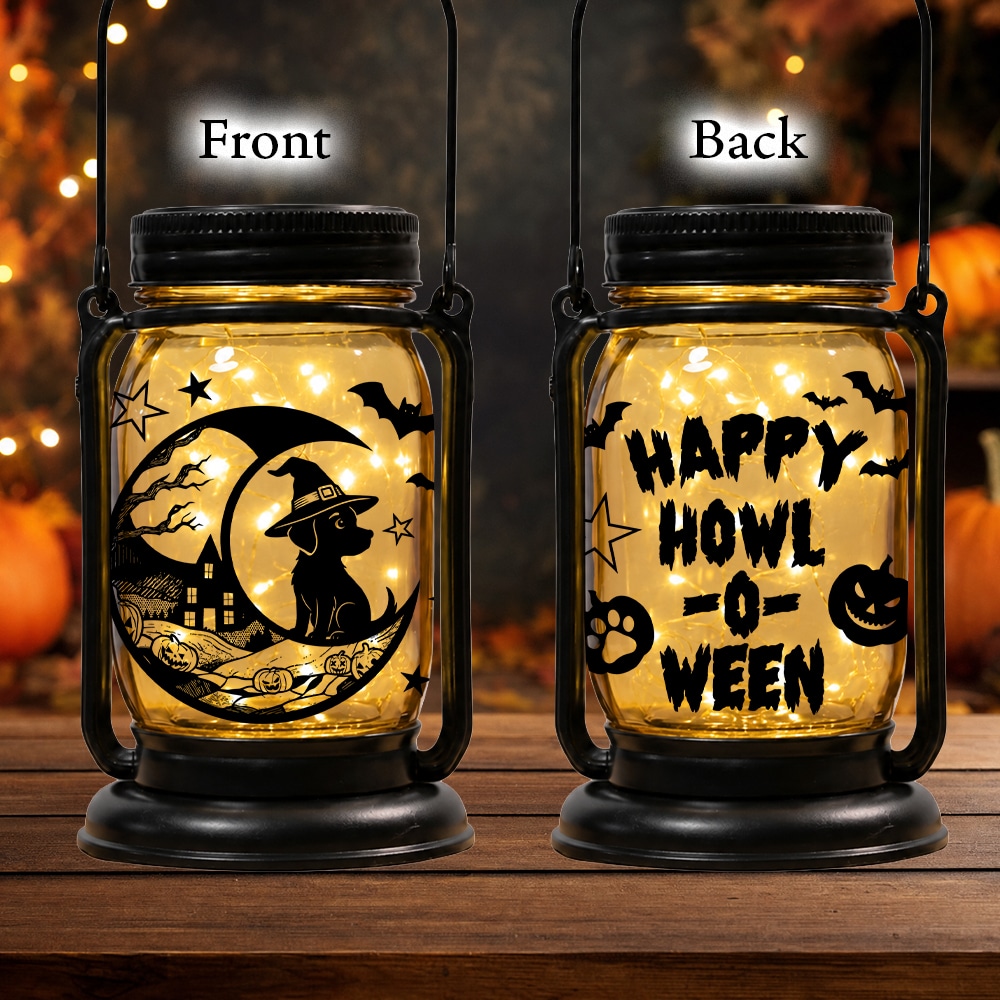 Holiday Celebration Mason Jar Lantern Solar Light – 10 Seasonal Dog & Cat Inserts – July 4th, Halloween, Christmas, Mom's Day, Memorial - Image 14