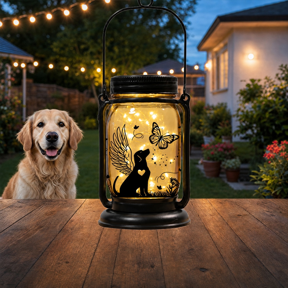 Holiday Celebration Mason Jar Lantern Solar Light – 10 Seasonal Dog & Cat Inserts – July 4th, Halloween, Christmas, Mom's Day, Memorial - Image 17
