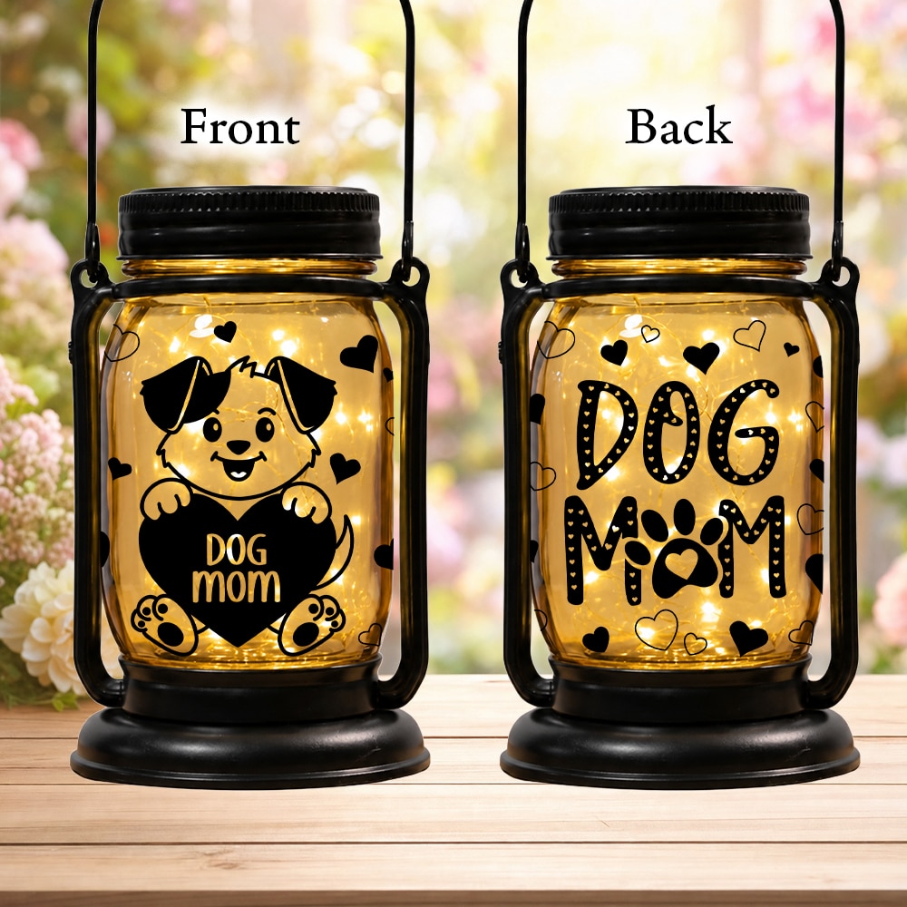 Holiday Celebration Mason Jar Lantern Solar Light – 10 Seasonal Dog & Cat Inserts – July 4th, Halloween, Christmas, Mom's Day, Memorial - Image 18