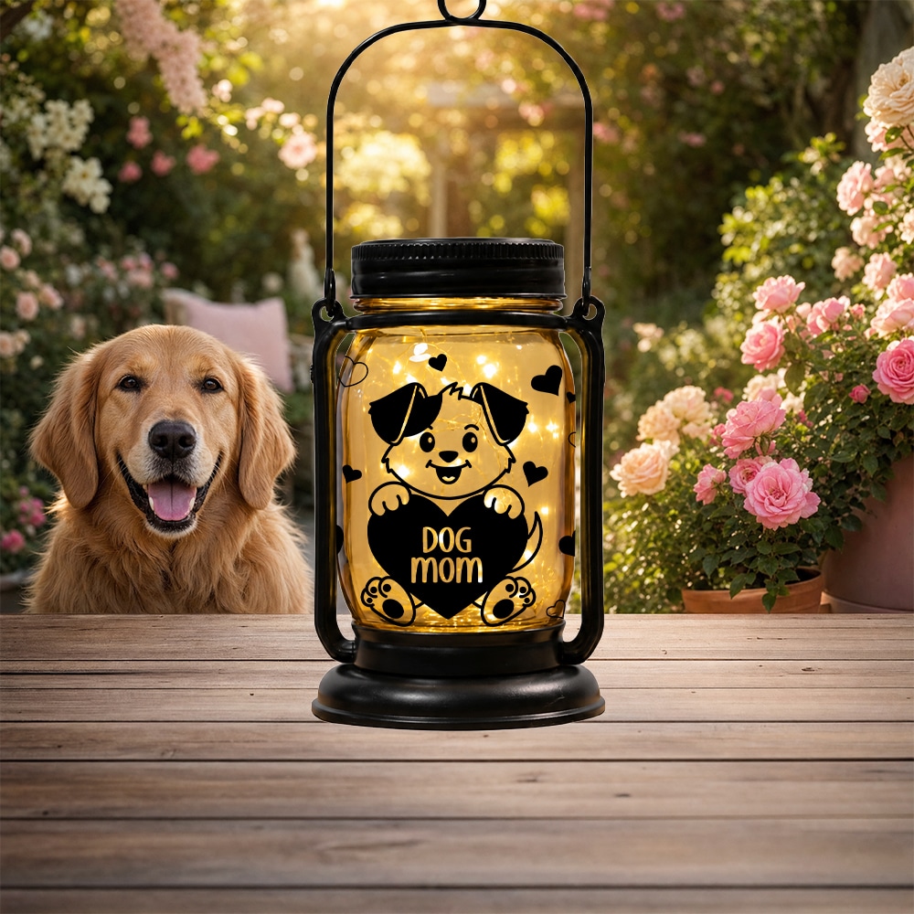 Holiday Celebration Mason Jar Lantern Solar Light – 10 Seasonal Dog & Cat Inserts – July 4th, Halloween, Christmas, Mom's Day, Memorial - Image 19