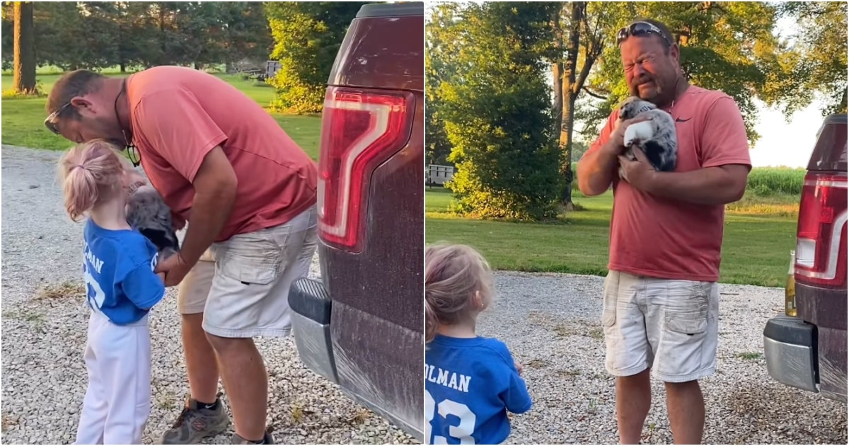 A Man’s ‘Great Loss’ Becomes ‘Greatest Joy’ After Girl Hands Him A Puppy