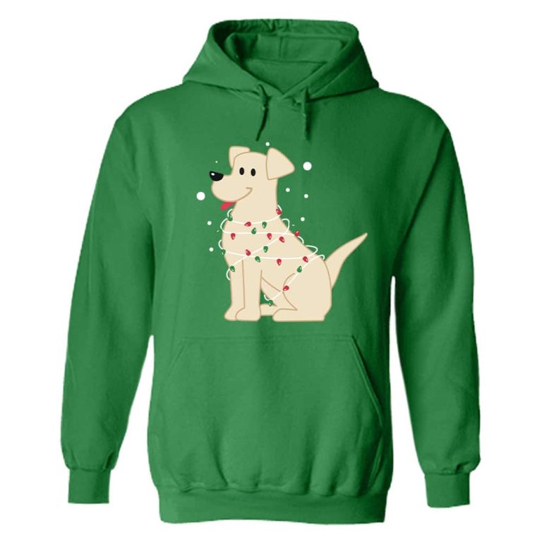Christmas Tree Dog Hoodie Green