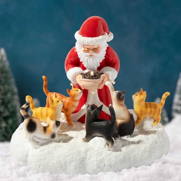 Santa’s Light Of Hope- A Cat’s Christmas Wish Inspirational Collectible Figurine