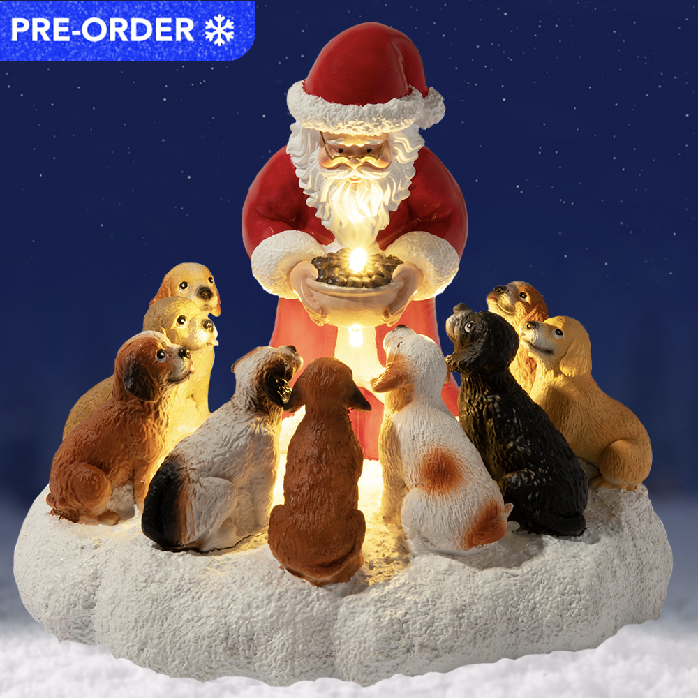 PRE-ORDER Santa’s Light Of Hope- A Dog’s Christmas Wish Inspirational Collectible Figurine- Helps Feed Shelter Dogs in Need (Estimated Ship By Nov. 10th)