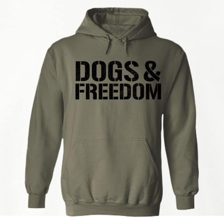 Dogs & Freedom Hoodie Military Green: Helping Pair Vets With Service Dogs